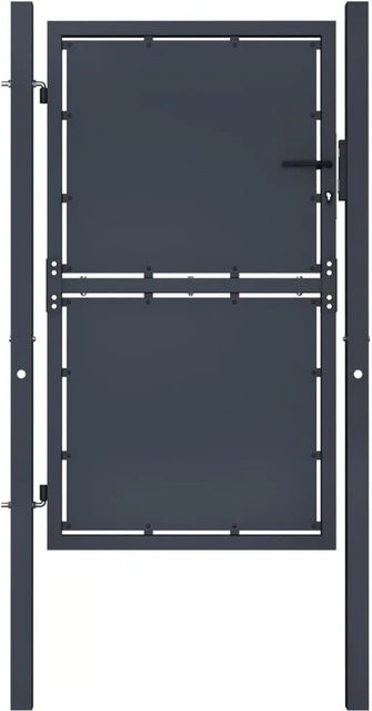 vidaXL Gartentor aus Stahl in Anthrazit, Breite: 100 cm, Höhe: 200 cm - Bild 1
