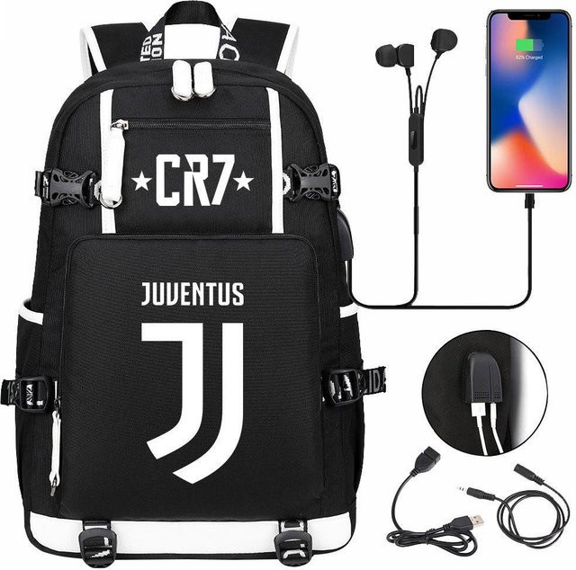 3-teiliges Schulrucksack-Set in Schwarz aus Oxford-Stoff mit großem Fassungsvermögen, Schultasche und Federmäppchen, B/T/H: 47 x 30 x 15 cm - Bild 1