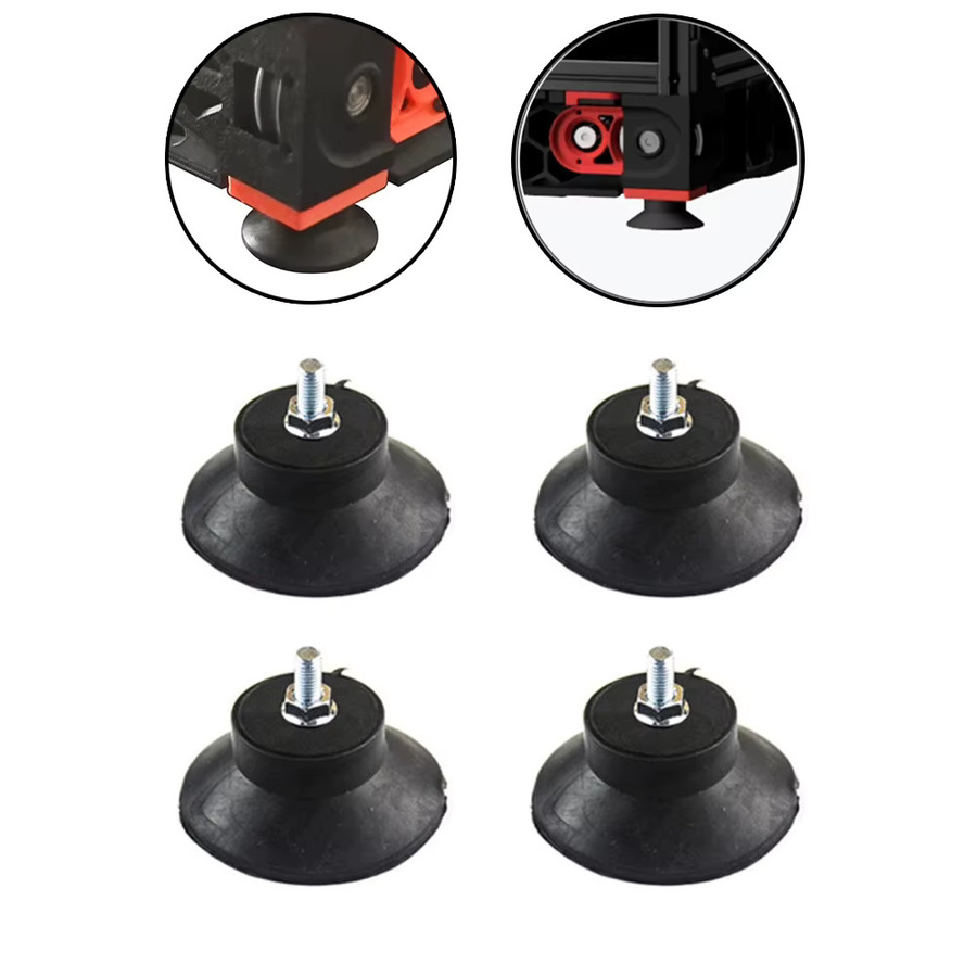 Vibratite Luftkompressor Gummi-Fußpads, 4er-Set, Schwarz, Stoßfest und Rutschfest für Luftpumpen und ölfreie Maschinen - Bild 2