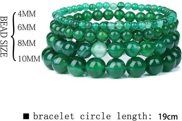 Armband Onyx Achate, Perlen, blue, 19cm, 8mm, Unisex - Bild 1