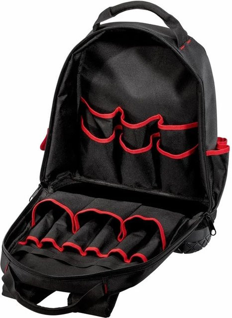 Parat BASIC Universal Werkzeugrucksack aus Nylon in Schwarz-Rot B: 36,0 cm, H: 43,0 cm, T: 15,0 cm - Bild 1