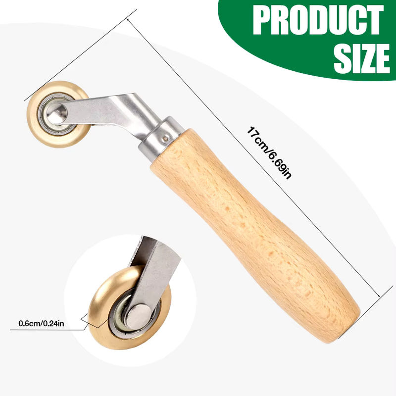 Messing Schweißhandroller als Naht Andrückroller für Ecknähte von wasserdichten Membranmaterialien in Gold und Multicolour - Bild 2