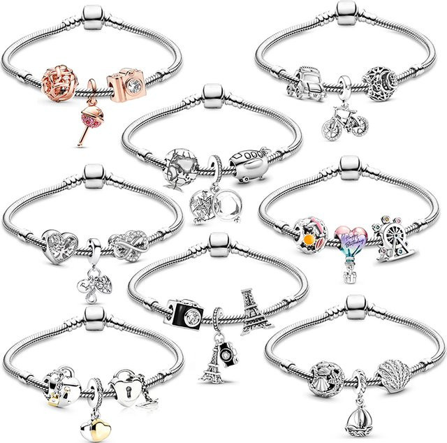 BAOPON Charm-Armband, Silber, Damen, Verspielt - Bild 1