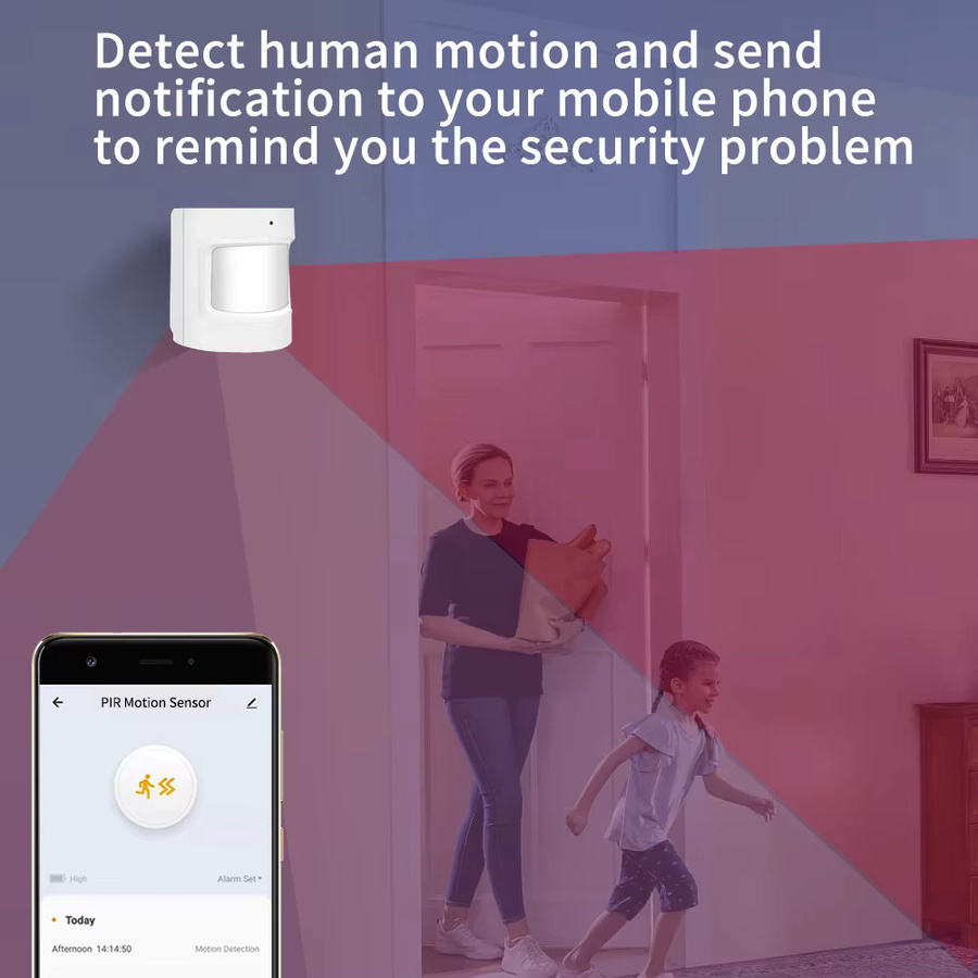 Lincukoo Smart PIR-Bewegungssensor ZigBee-Detektor in Weiß für Heimsicherheit und drahtlose Beleuchtungssteuerung mit MQTT Home Assistant und EWELINK Unterstützung - Bild 2