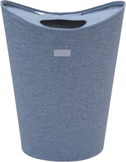 Pocoline Wäschekorb aus Polyester in Grau und Blau, B/H/L: 35 x 63 x 48 cm - Bild 1