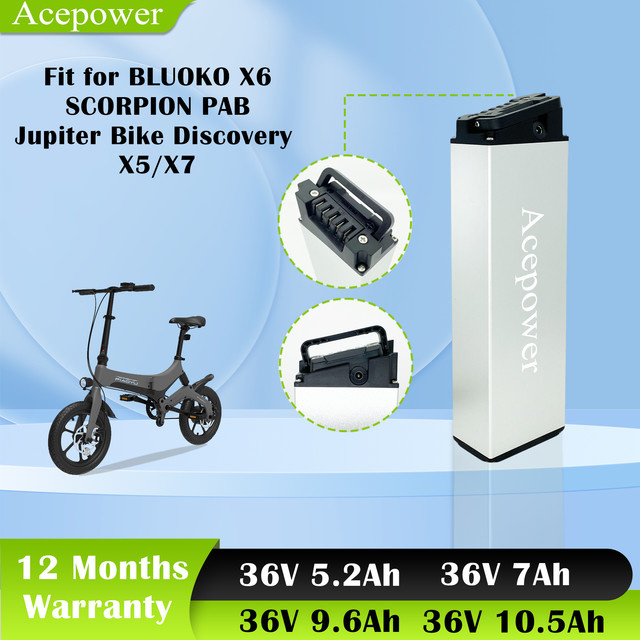 ACEBEI-POWER Ersatzakku für BLUOKO X6 SCORPION PAB E-Bike, 36V, kompatibel mit Jupiter Bike Discovery X5 X7 und ONEBOT S7 S6 S6L - Bild 1