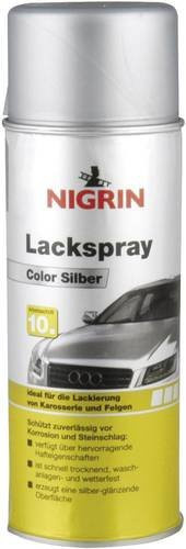 Nigrin 74110 Lackspray Silber für Kunststoff, schnelltrocknend und deckend, 400 ml - Bild 1