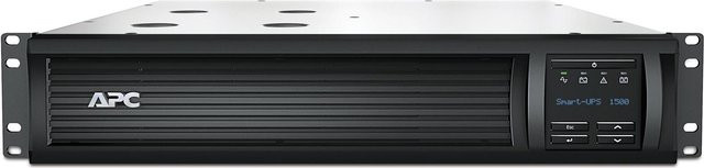 APC Smart-UPS SMT1500RMI2UNC USV 1500VA 1kW Rack-Einbaugerät Schwarz mit Network Management Card und Ethernet, USB sowie RS-232 Anschlüssen - Bild 1