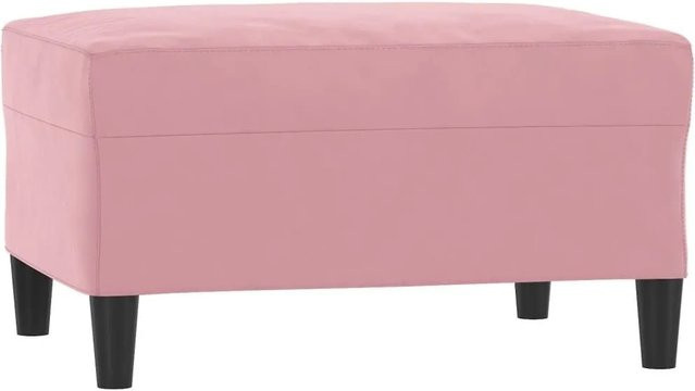 vidaXL Fußhocker Rosa Samt B/T/H: 70 x 55 x 41 cm - Bild 1