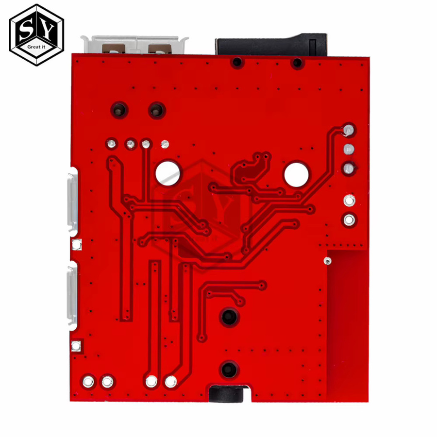Baishundianzi Bluetooth 5.0 Audio-Empfänger Modul mit MP3 WAV Decodierung, USB und TF Unterstützung, inklusive IR Fernbedienung, Rot - Bild 3