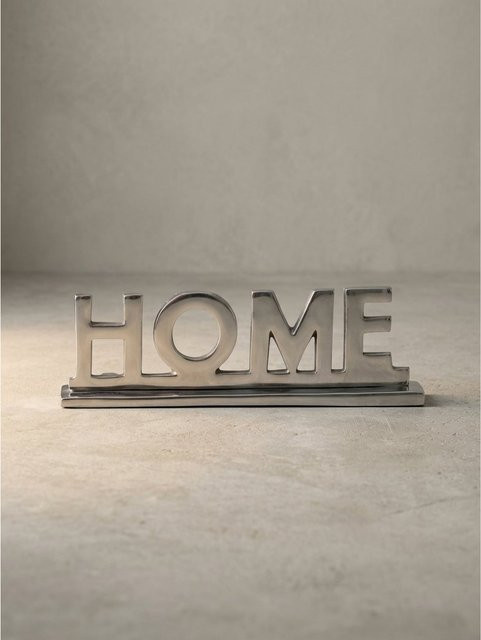 KADIMA DESIGN Deko-Skulptur Word aus Aluminium in Silber, moderne Tischdekoration, Höhe: 22 cm - Bild 1