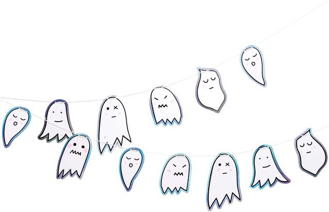 Rico Design Paper Poetry Halloween Girlande mit Gespenstern in Bunt, Länge: 3 m - Bild 1