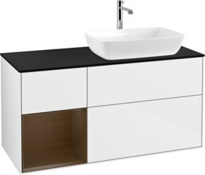 V&B Waschtischunterschrank Finion Wandbeleuchtung Weiß Lackiert B/T/H: 120 x 50,1 x 50,1 cm - Bild 1