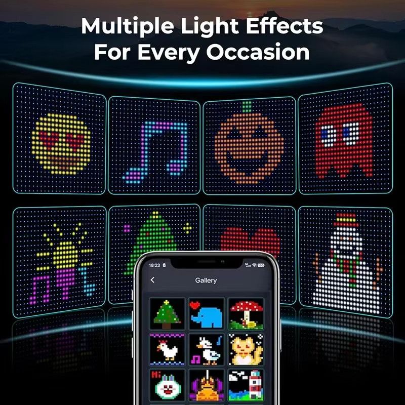 LINYILIGHT Intelligente RGB LED-Vorhanglichter mit App-Steuerung, wasserdichte DIY-Lichterkette mit USB-Anschluss für deine Party-Raumdekoration - Bild 3
