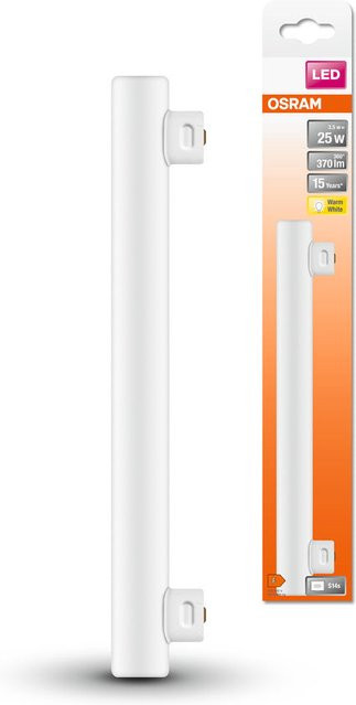 Osram LEDINESTRA BASE LED-Lampe S14S, 3,5W, 370 lm, 2700 K, Warmweiß, Frosted - Bild 1