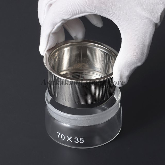 Uhrenreparatur-Öltank mit Glasbecher, Reinigungskörbe Edelstahl, Silber - Bild 1