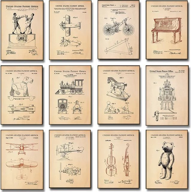 Minimalistisches Leinwand-Poster von Potdemiel mit Tier-Illustrationen in Beige - Bild 1