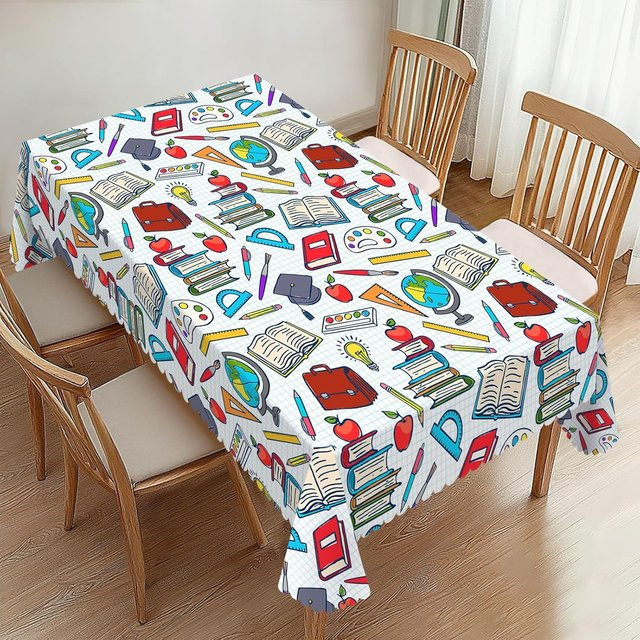 Rechteckige Tischdecke von JMG Household Supplies in Weiß, wasserabweisend und waschbar, B/T: 140 x 200 cm - Bild 1