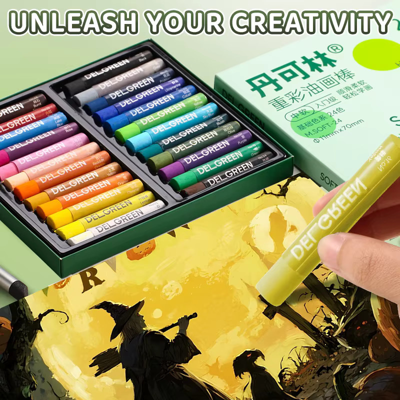 Marie’s Ölpastellkreide Set mit 24 Farben in Mehrfarbig für Künstler und Schüler - Bild 4