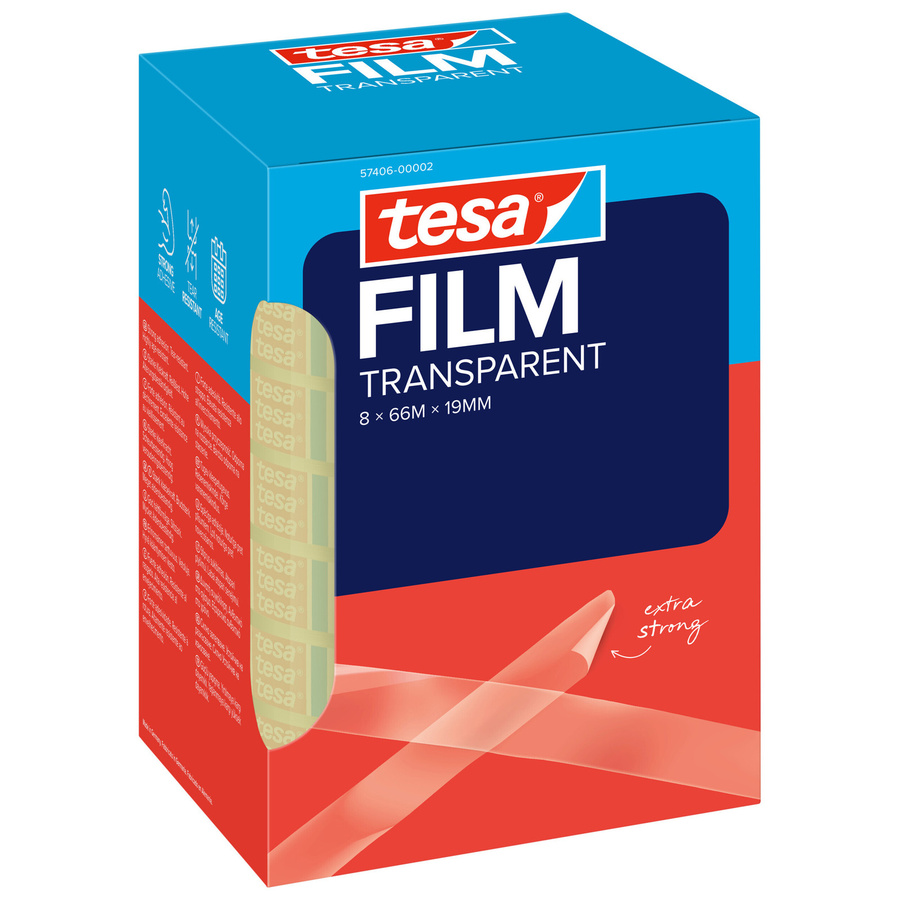 tesafilm Klebefilm von tesa in Transparent, 8er Pack, Breite: 19 mm, Länge: 66 m - Bild 3