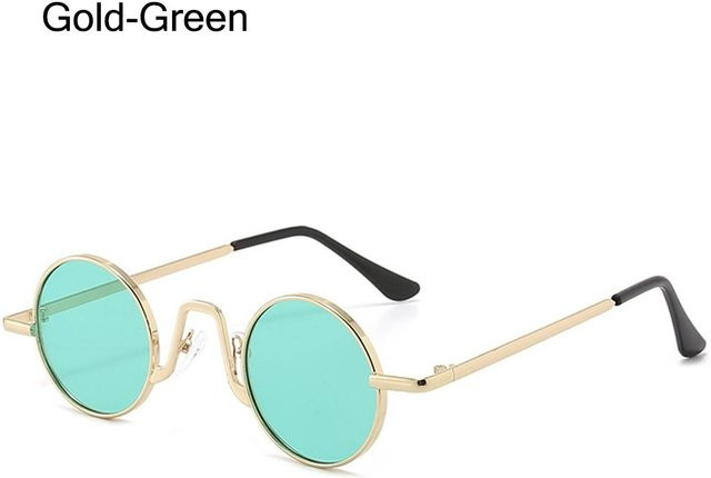 Qutzzmnd Sonnenbrille, rund, Vollrand, Metall, multicolour - Bild 1