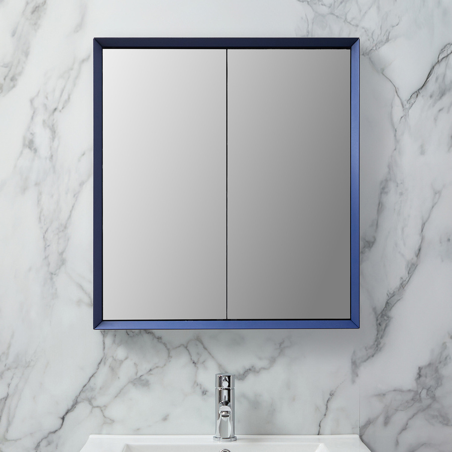 Hudson Reed Edge Spiegelschrank modern in Marineblau B: 60 cm, H: 65 cm, T: 16 cm - Bild 1