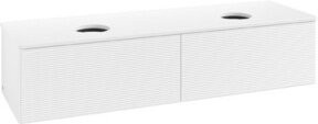 V&B Waschtischunterschrank Antao mit Frontstruktur in Weiß, B/T/H: 160 x 50 x 50 cm - Bild 1
