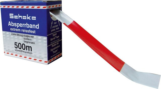 Schake Absperrband Weiß und Rot - Bild 1