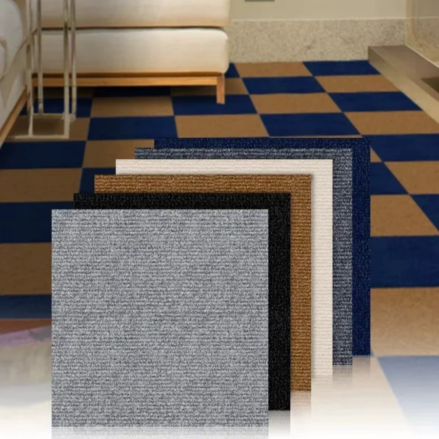 10 Stück selbstklebende Teppich-Bodenaufkleber in Grau, quadratische Matten für Esszimmer und Schlafzimmer, B/B: 40 x 40 cm - Bild 3