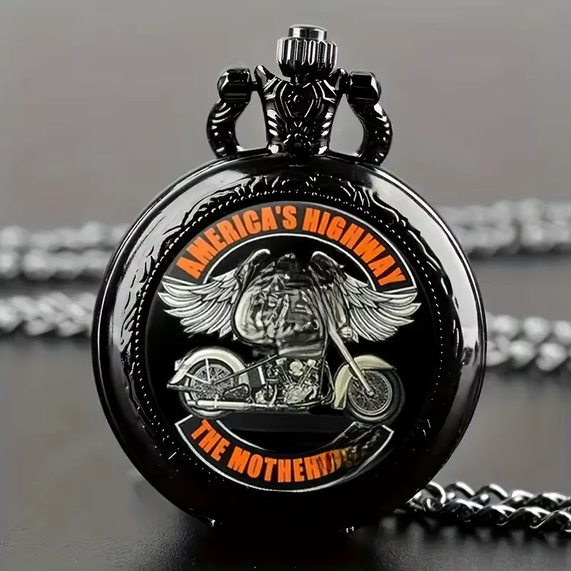 Taschenuhr Vintage, Quarz, Schwarz, Herren - Bild 3