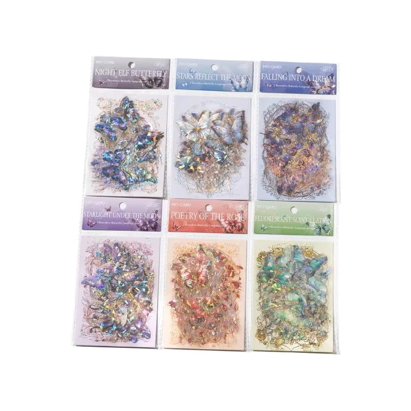 Twinkle Schmetterling PET Dekorative Aufkleber für Scrapbooking und Tagebuch, 20er Paket, Mehrfarbig - Bild 3