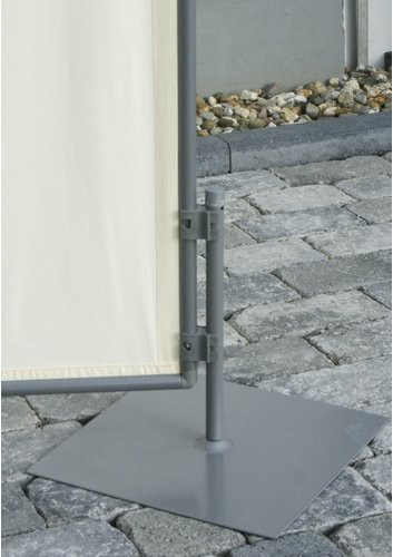 Floracord Paravent Fußplatte aus Metall in Silber, B/T/H: 35 x 35 x 35 cm - Bild 2