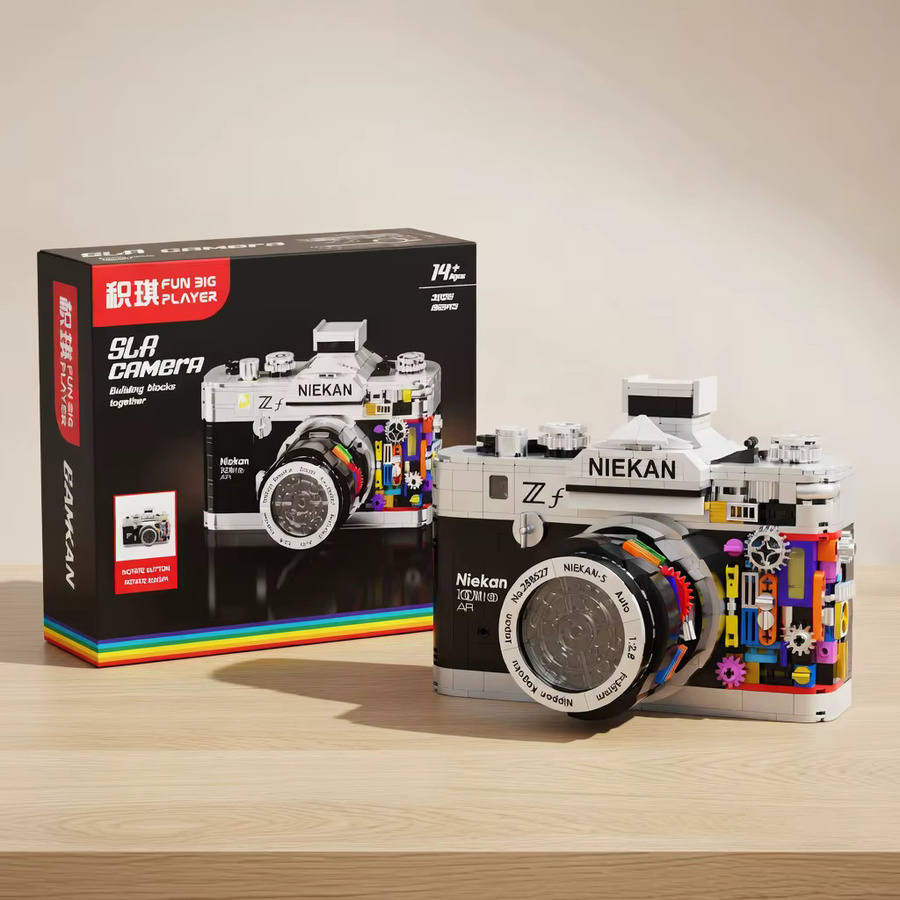 HUATEC Retro-Kamera-Bausatz, Technisches MOC Modell, mit Beleuchtung, 865 Teile, ab 14 Jahren - Bild 2