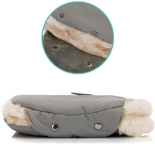 Babycab Lammfell-Handwärmer Saana grau B/T/H: 30,0 x 30,0 x 3,0 cm - Bild 1