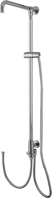 PaulGurkes Aufputz Duschsystem in Chrom mit Gestänge und Schläuchen - Bild 1