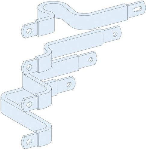 Schneider Electric LVS04424 PrismaSeT-P Verbindung für NSX100-250, 4-polig, Kipphebel, Festeinbau, horizontal, Farbe: Silber - Bild 1