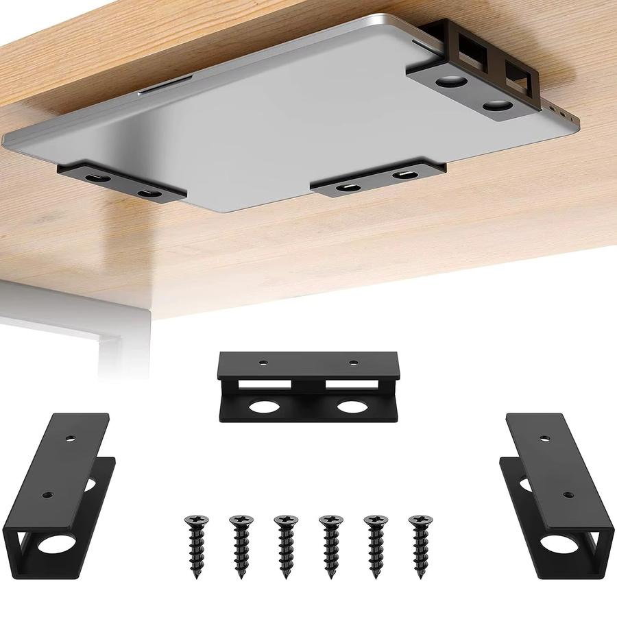 BEISHI Untertisch Laptop Halterung aus Metall in Schwarz für Home Office und Desktop-Organisation - Bild 7