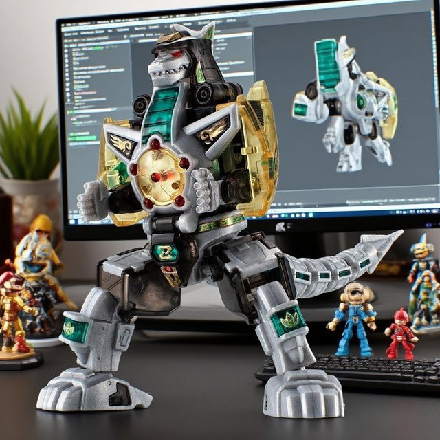Bandai SMP Mighty Morphin Power Rangers Dragonzord, Actionfigur Modellbausatz, Clear Color - Bild 1