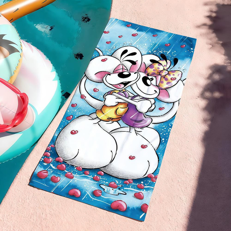 Diddl Cartoon Ratte Maus Handtuch von JMG Household Supplies, schnelltrocknend und sanddicht, Mehrfarbig, B x H: 40 x 70 cm - Bild 3
