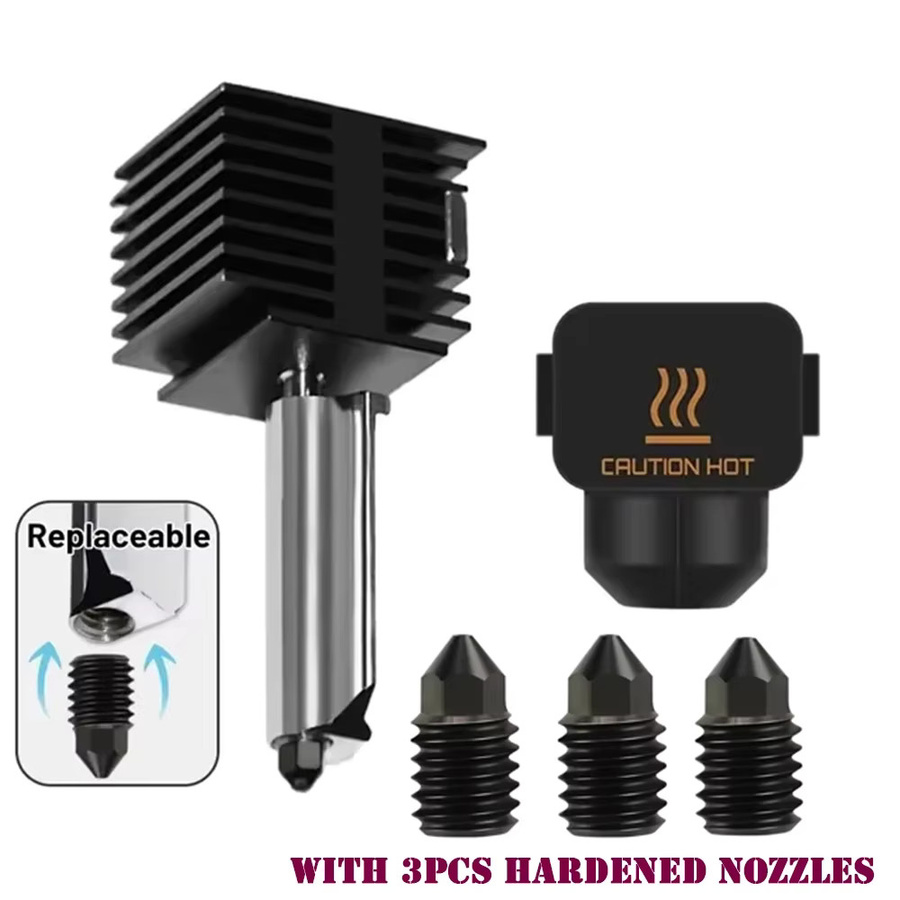 BambuLab Hotend-Kit für A1 und A1 Mini mit gehärteter Stahldüse in 0,2 mm, 0,4 mm, 0,6 mm und 0,8 mm für FDM 3D-Drucker, Weiß - Bild 2