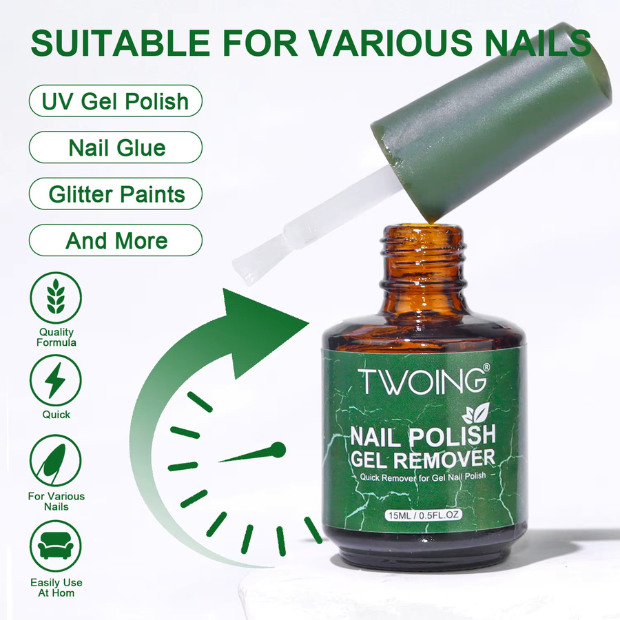 TWOING Magic Fast Nail Gel Polish Remover, 15 ml - Bild 2