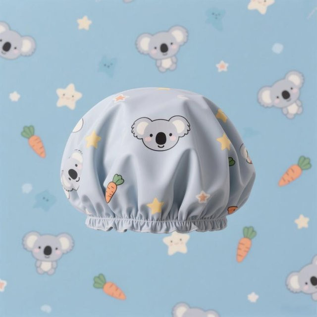 HNKMP Duschhaube Damen, Wasserdicht, Cartoon-Katze-Bär-Hund - Bild 1