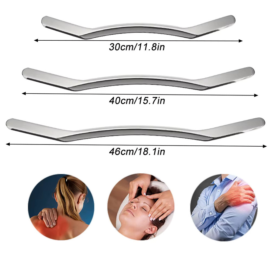 YQQGD Gua Sha Massage Werkzeug aus Edelstahl, Unisex - Bild 2