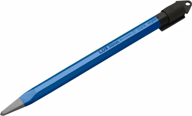 LUX-TOOLS Maurermeißel spitz aus Chrom-Vanadium-Stahl in Blau, Länge: 300 mm - Bild 1