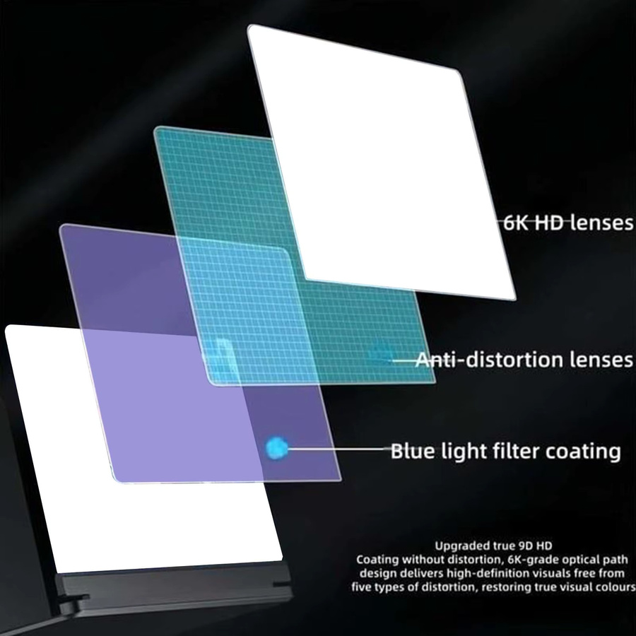 10-Zoll HD Smartphone Bildschirmlupe tragbarer faltbarer Film-Videoverstärker in Schwarz - Bild 4