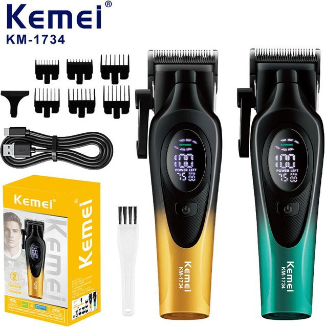 Kemei KM-1734 Haarschneider für Herren, Gelb - Bild 1