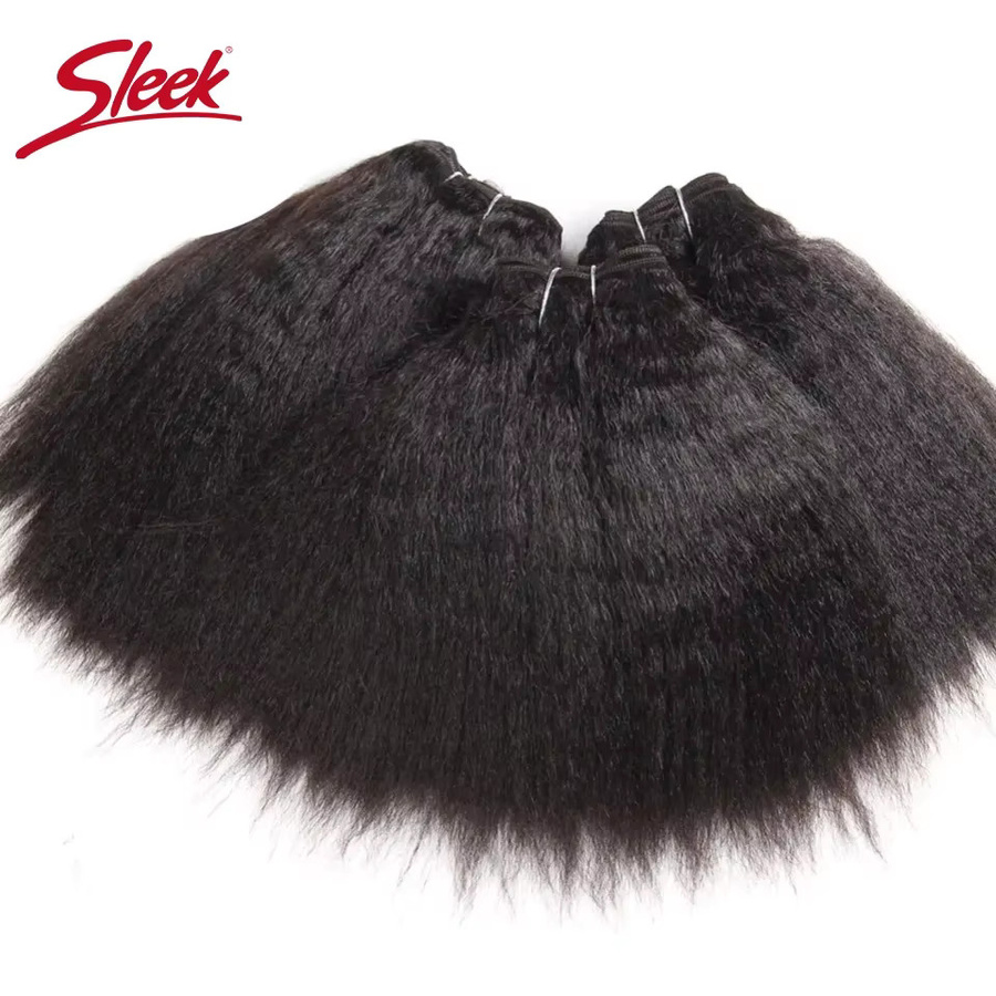 Yaki Straight Remy Hair Webbündel, 3-teilig, Schwarz und Braun - Bild 1