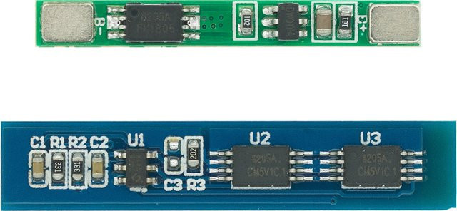 BMS PCM Batterieschutzplatine für 18650 Lithium-Ionen-Akkus, 1S 3,7V 3A oder 2S 3A, Multicolor - Bild 1