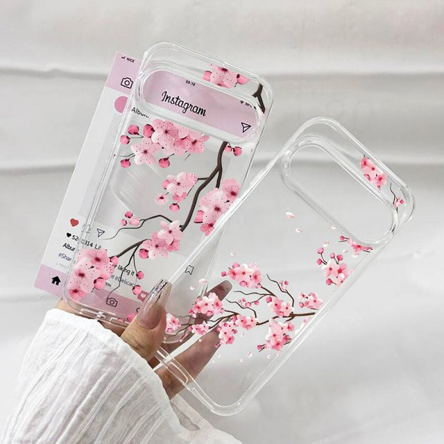 Transparente Handyhülle mit Sakura Pink Magnolia Blumen für Google Pixel 8A 10 7A 9 Pro XL 8 Pro 6 7 5G aus weichem TPU - Bild 1