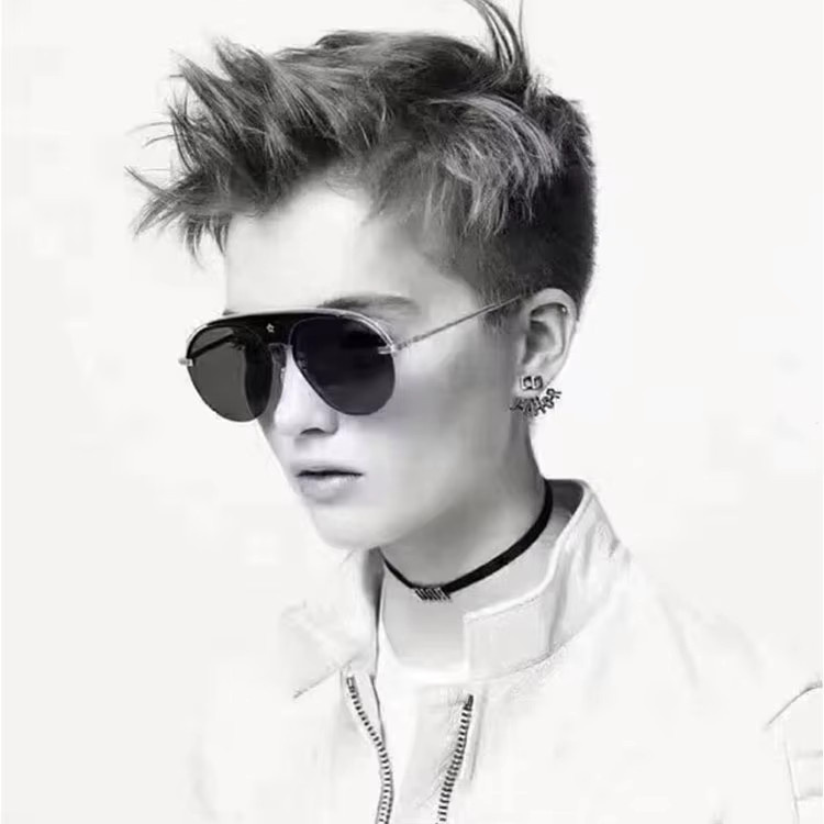 ShangeWFJia Sonnenbrille, Rund, Metall, Unisex - Bild 2